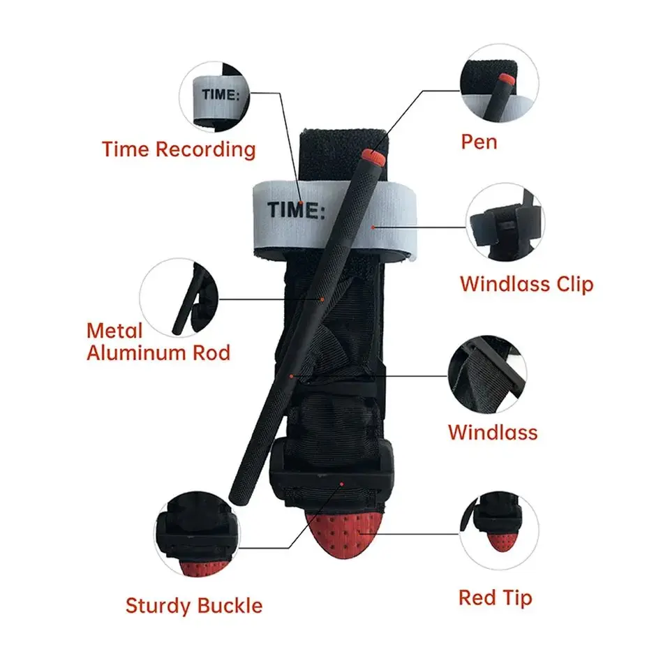 Custom Black Matte Metal Windlass CAT Tactical Tourniquet With Pen For Outdoor Medical Emergency First Aid