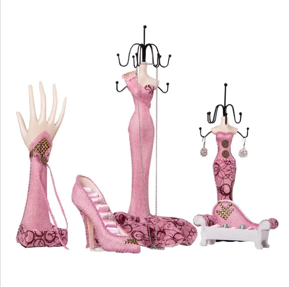 Mannequin Necklace High Heel Jewelry Holder Set Custom Logo Women Beauty Gift Set