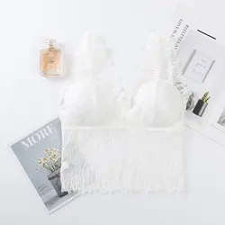 Женский кружевной бюстгальтер без косточек большого размера, красивый кружевной топ-труба на спине, женское нижнее белье со съемными вставками