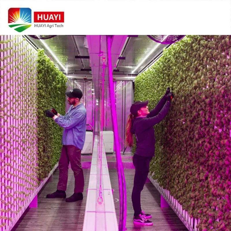 Intelligent Vertical NFT Hydroponic System Farm Planting Container with LED Lights