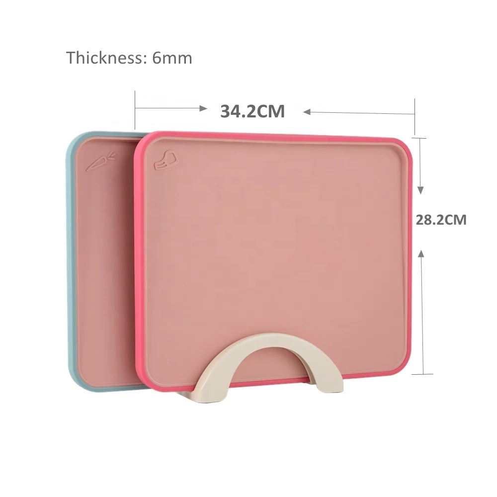 Большая кухонная разделочная доска двусторонняя Толстая легкая ручка глубокие канавки для сока