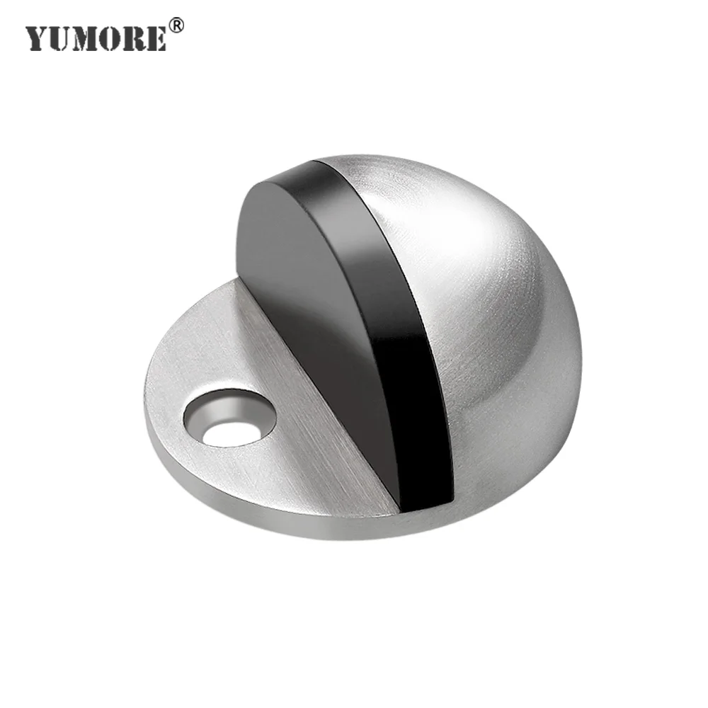 Factory direct sales 304 stainless steel rubber magnetic wall mounted door stop