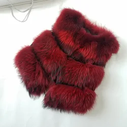 Оптовая Самая лучшая продавая 3 ряда жилетка из натурального меха, женские зимние ботинки из натуральной енота меховой жилет