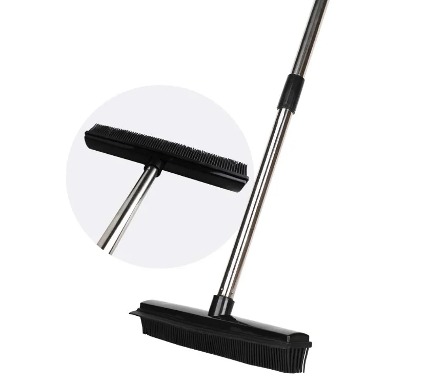 Pet Hair Rubber Broom Floor Brush for Carpet Dog Hair Remover Magic Silicone Broom for All Surface