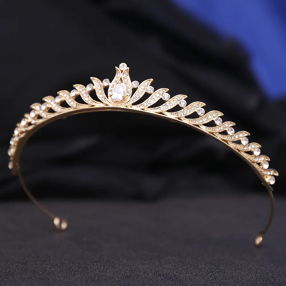 Korean style bride headdress small crown zirconia princess birthday crown children wedding tiara hair bands