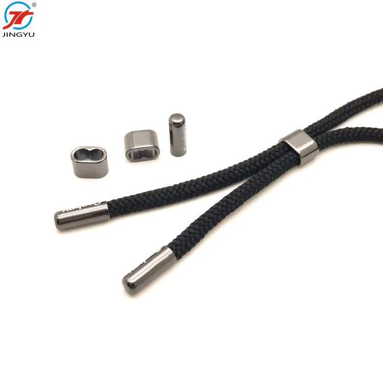 Wholesales Custom Metal Decorative Drawstring Cord Stopper With Metal Tips For Garment