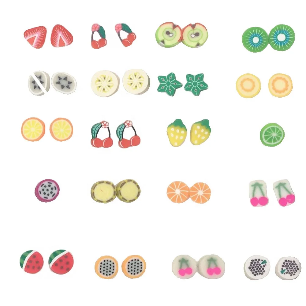 
New Arrive 500g Fruit Slices Polymer Clay Nail Art Sticker Soft Animal Flower Fruit Nail Decoration Slime Diy Supplies 