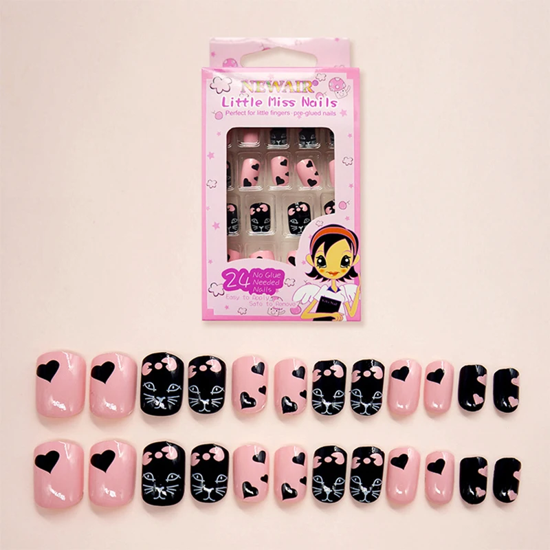 High Quality Kids Nail Art Decorations Impressed Artificial Fingernails Magic Press On Nails