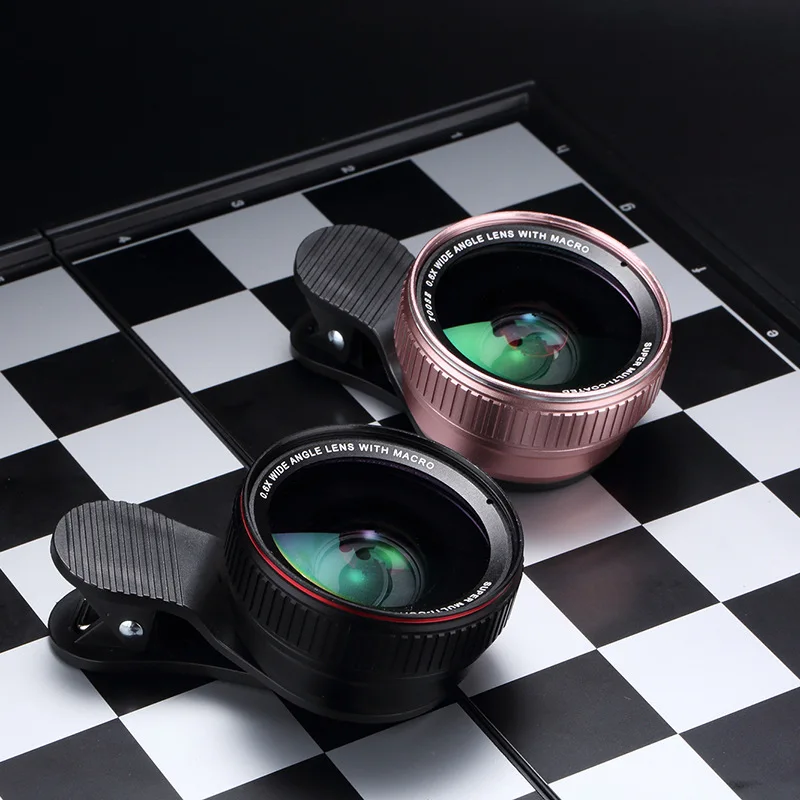  2019 360 короткое видео Magic Camera Phone Lens 2 в 1 0.6X широкоугольная Макро Камера для