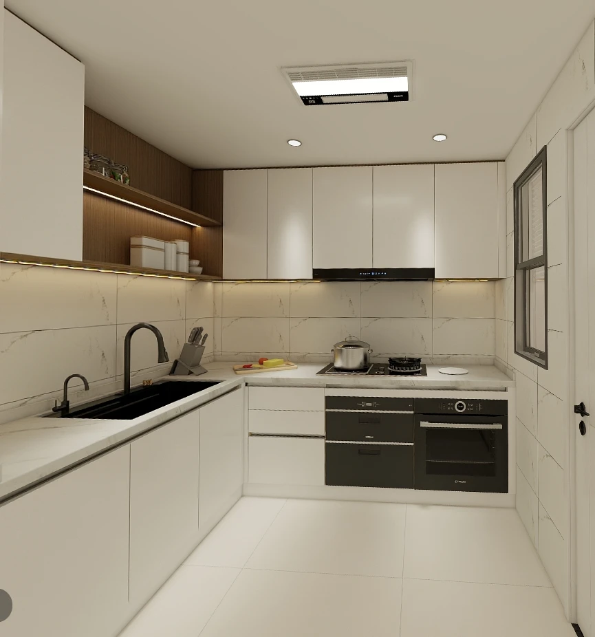 Modern style cabinets lacquered matte kitchen cabinets Pantry room cabinets Custom kitchen