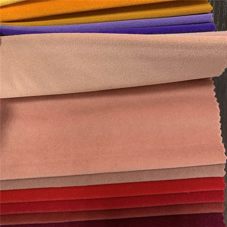 Well priced 100% polyester plain dyed knitted thick upholstery fabric tablecloth