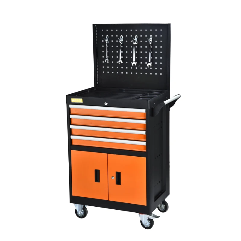 Workshop Garage Metal Locker Tool Trolley Cabinet With Drawers With Panel