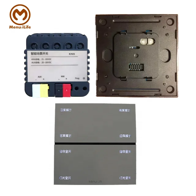 
Factory Smart Home Building Automatic System Smart Touch Wall Switches Temperature Controller Panel RS485 and KNX 