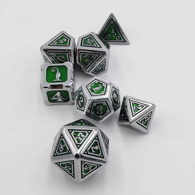 Manufacturer wholesale metal dice sets cthulhu custom special font for board game entertaining
