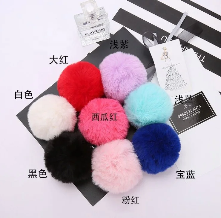 Beautiful Heart Shaped Pom Pom Balls Keyring For Sale