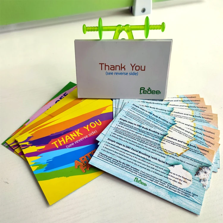 CN;GUA Offset Printrhinestoness Thank You Card Postcards Customized Kraft Paperpartychart Paper with Logo Design Recycled Paper