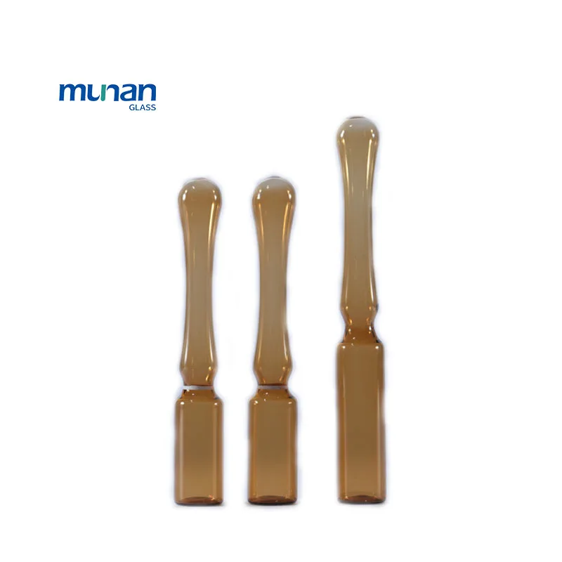 1ml 2ml Clear BrownEmpty Glass Ampoule High Quality Cosmetic Injection Low Borosilicate Glass Ampoules