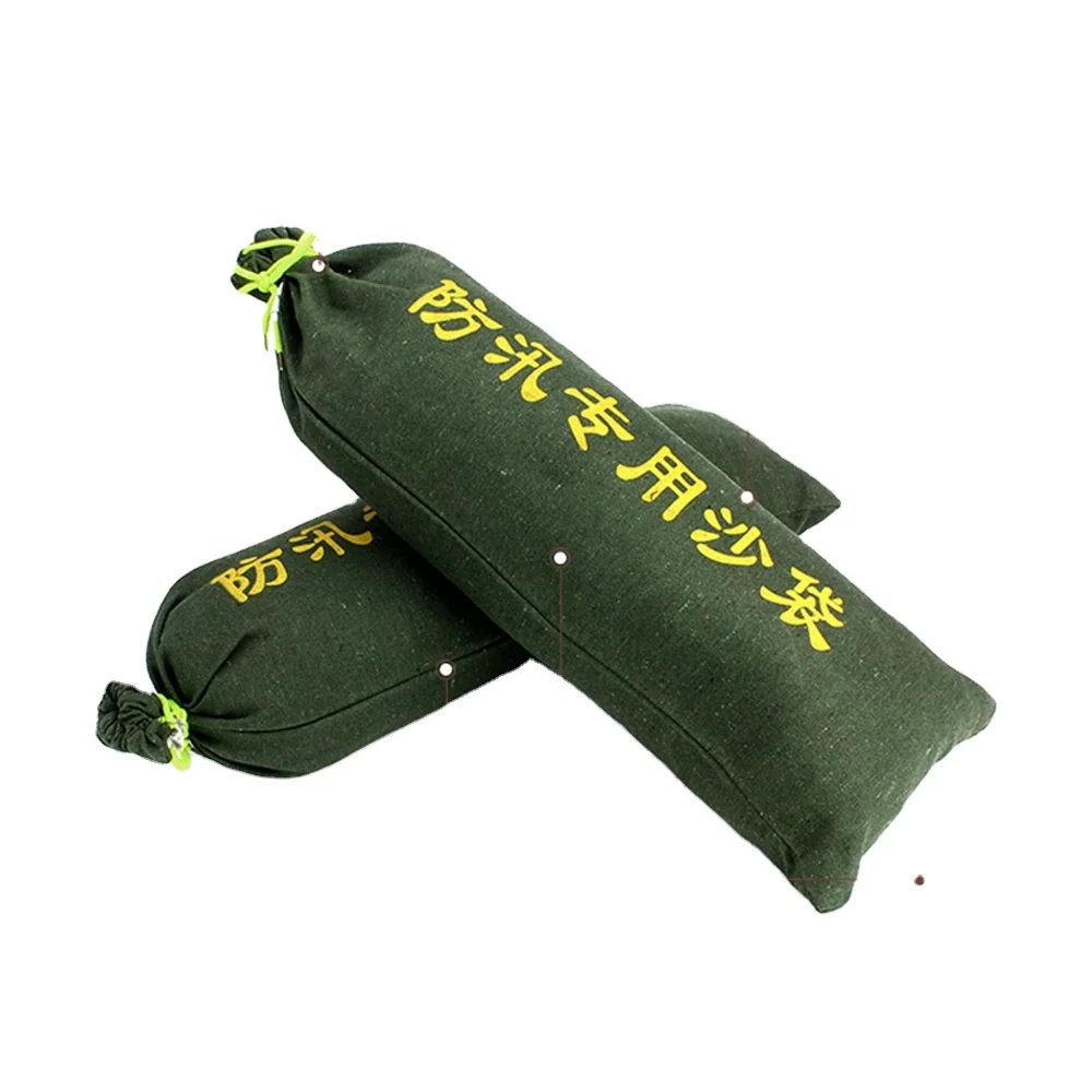 30cm*70cm Green Polyester-Cotton Blend Canvas Fabric Water Permeable Flood Sand Bags