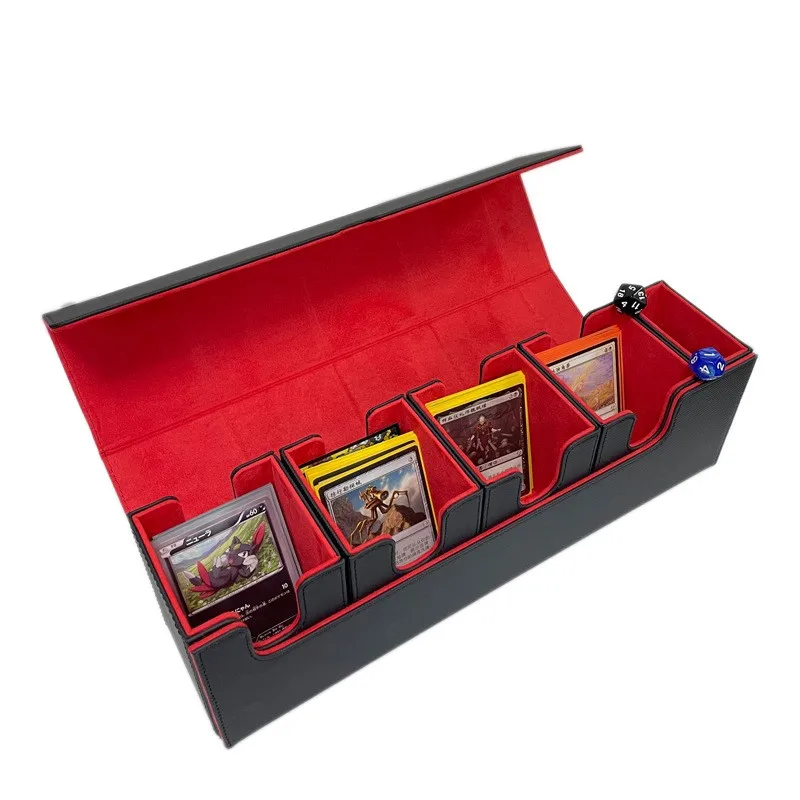 Yu-Gi-Oh! Card Deck Box With Dice Tray 5-In-1Pu Leather Card Holder Fashion Strong Magnetic Closure Hold 400+ Sleeveless Card