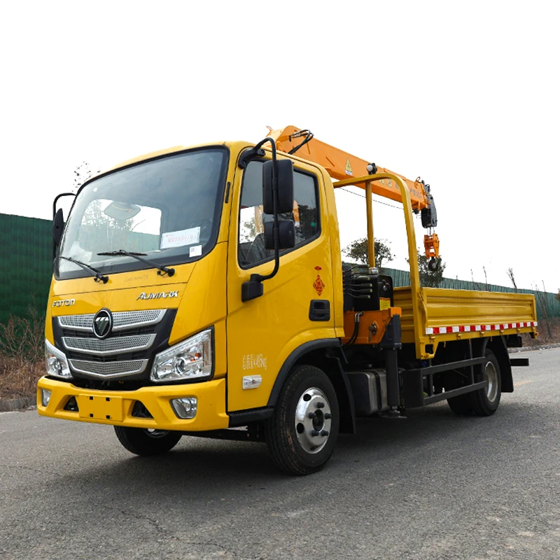 New Truck Mounted Telescopic Boom Crane Small Hydraulic Lifting Fold Arm Truck Crane For Sale