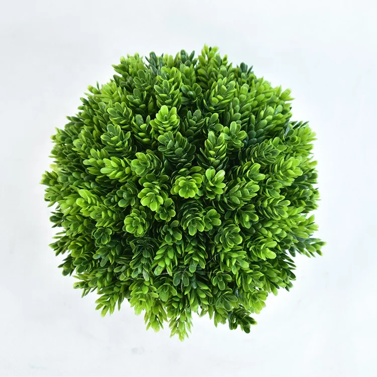 Nearly natural artificial plant  Plastic Fake Green Topiary Grass with brown potted for indoor or outdoor