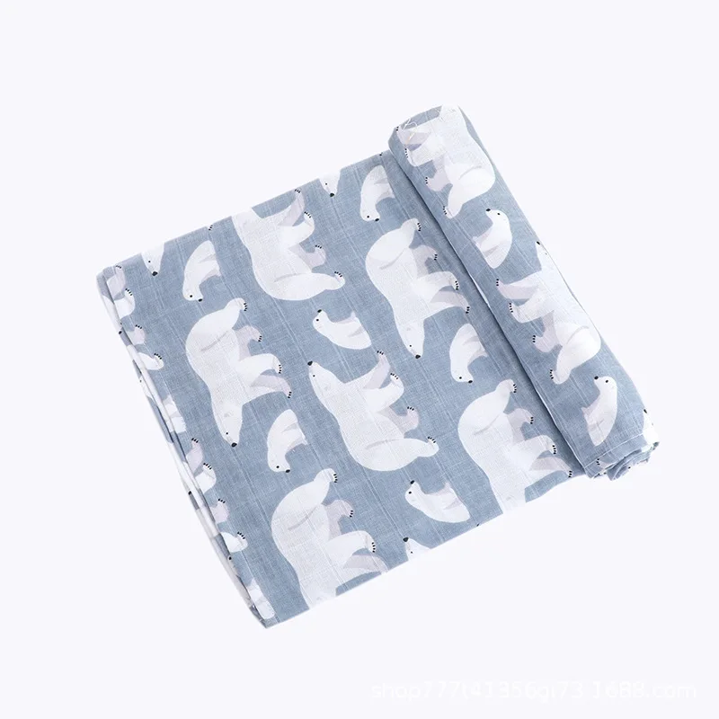 Custom Organic Muslin Swaddle Bamboo Cotton Fabric Blanket Muslim Baby Blankets