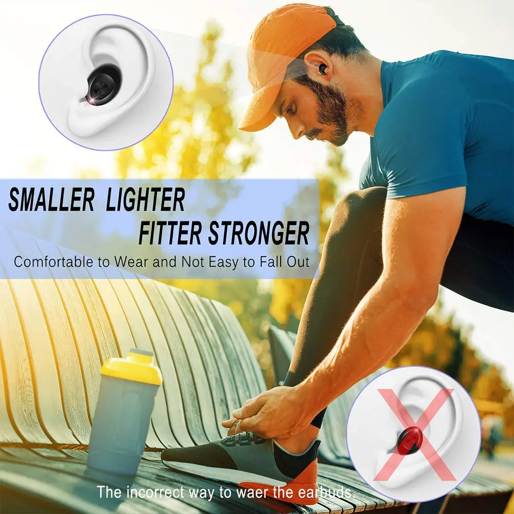 
New Products trending Amazon Free Shipping Noise Cancelling Wireless Bt Earphone Headset Earbuds Headphones 