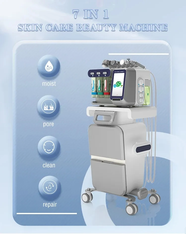 7 In 1 Hydra Peeling Facial hydro Small Bubble Water Hydro Aqua Facial h2o2 Hydra Machine