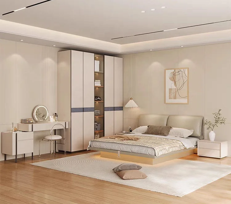 2024 Hotel Modern Design Premium Economy Hotel Guest Room Furniture Simple Comfortable Bedroom Sets