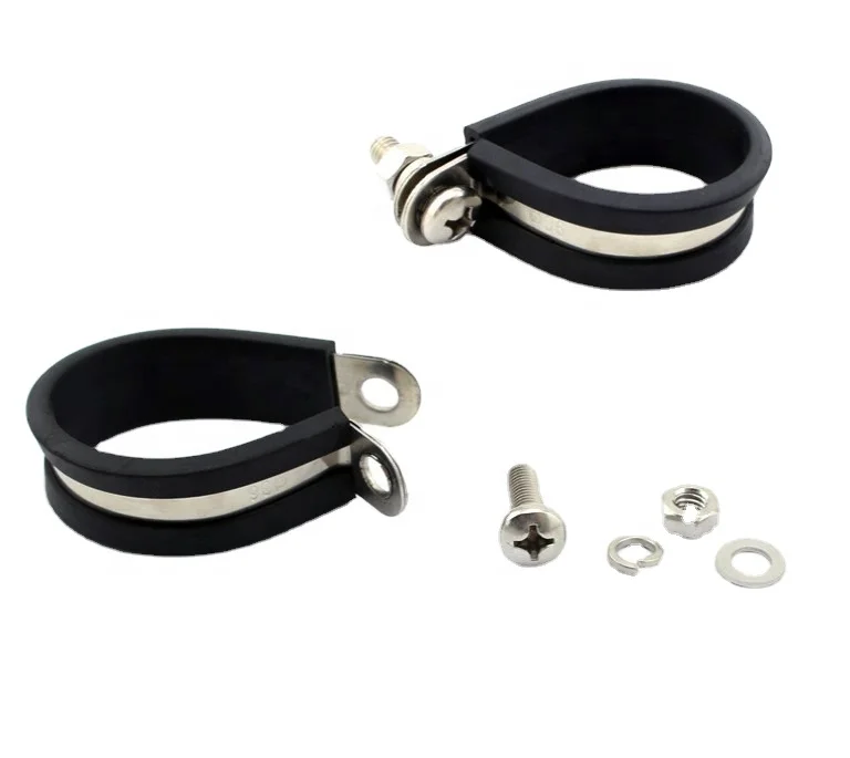 Rubber Lined P Clips Rubber Pipe Clamps R Types of Hose Clamps quick locking pipe clamp