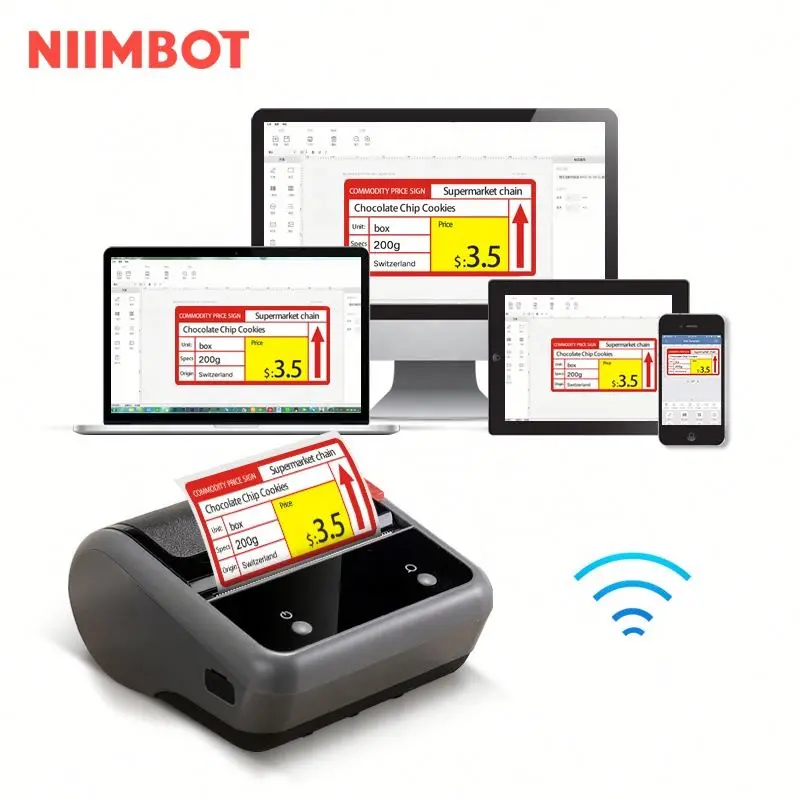 Термопринтер для печати этикеток NiiMbot мини-принтер наклейка других