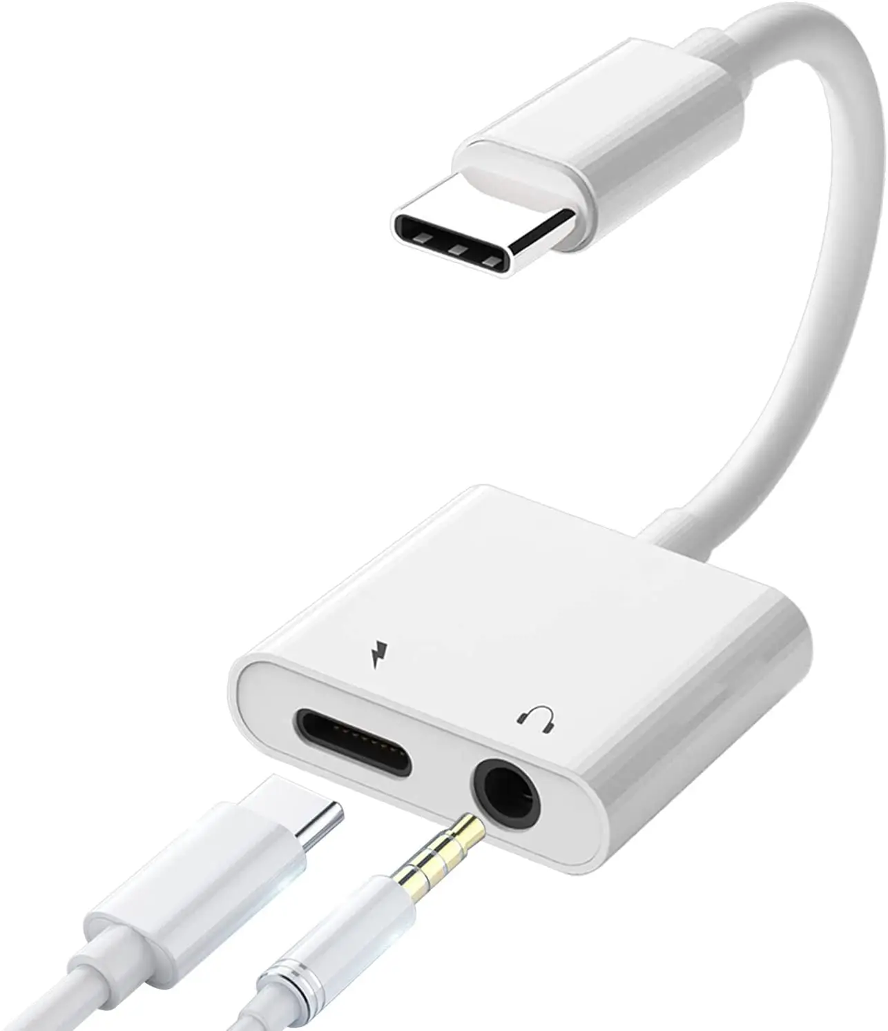 2 In 1 Type C To 3.5 Jack Audio Cable Amazon Hot Seller Phone Charging Audio Cable