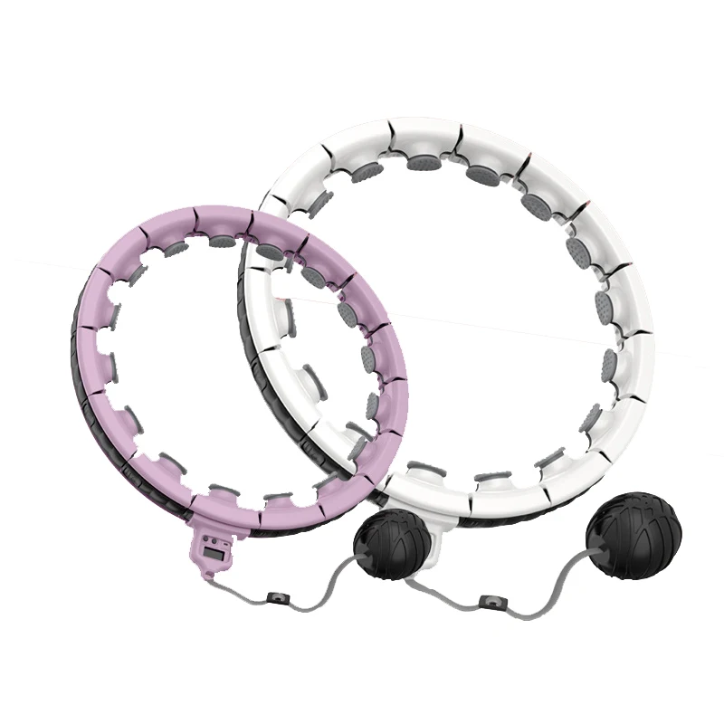 Home Equipment Fitness Slimming Weighted Smart Exercise Hual- hoop With Weightd/Timer