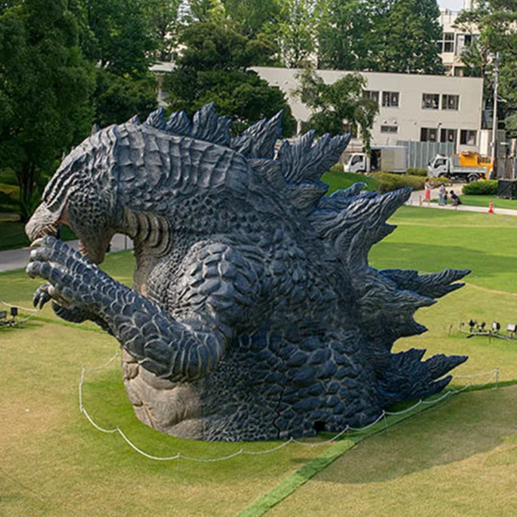 Реалистичная большая статуя монстра Индивидуальная модель Godzilla используемая для наружного украшения торгового центра