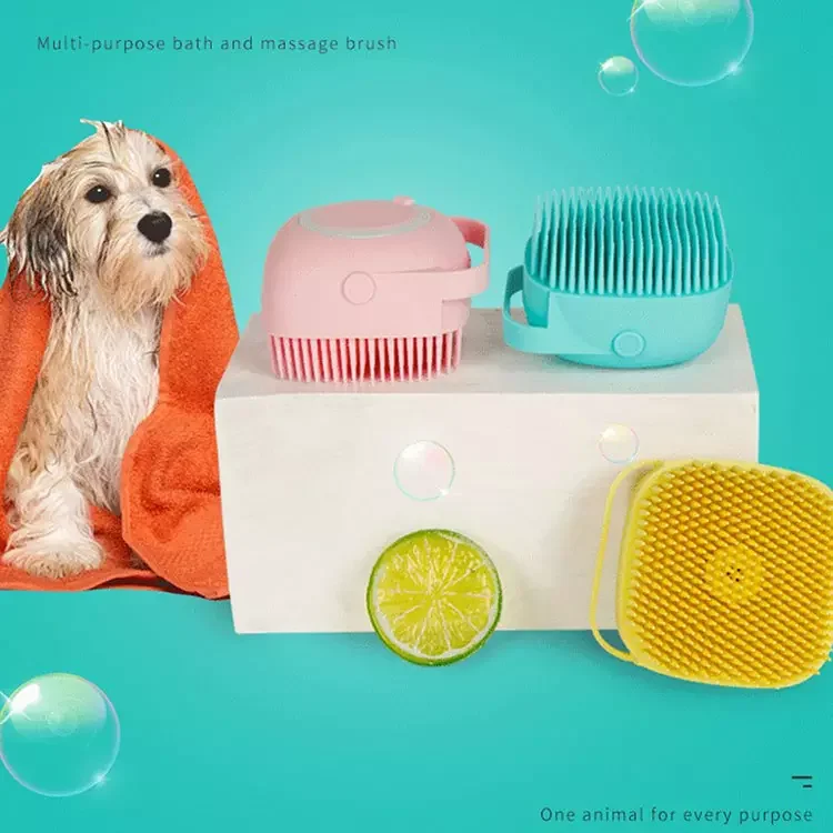 hotsale portable shower massage rubber wash silicon shampoo brush hair dog bath brushes