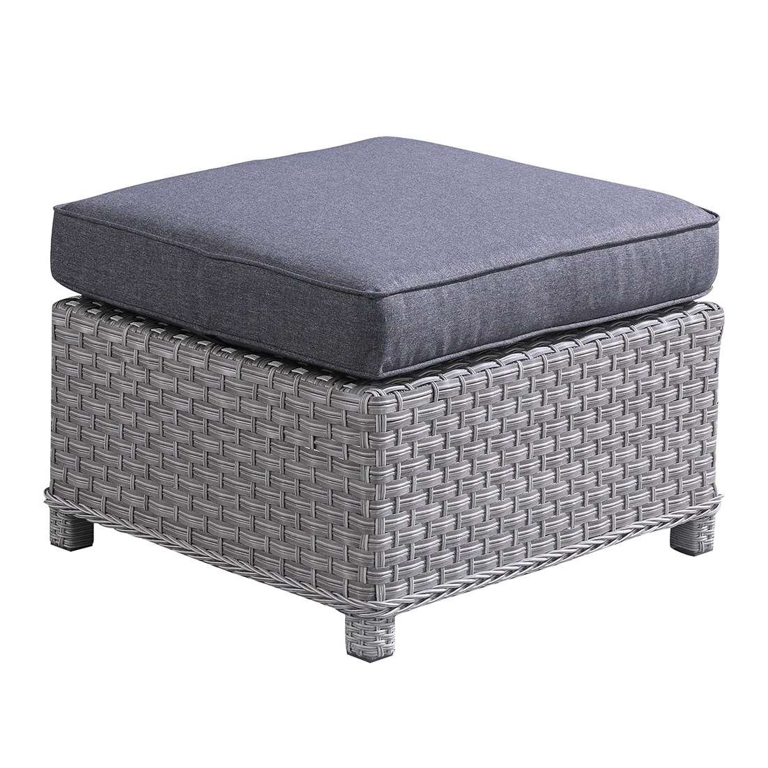 
indoor outdoor aluminum P.E wicker rattan patio swivel arm lounge chair and ottoman 