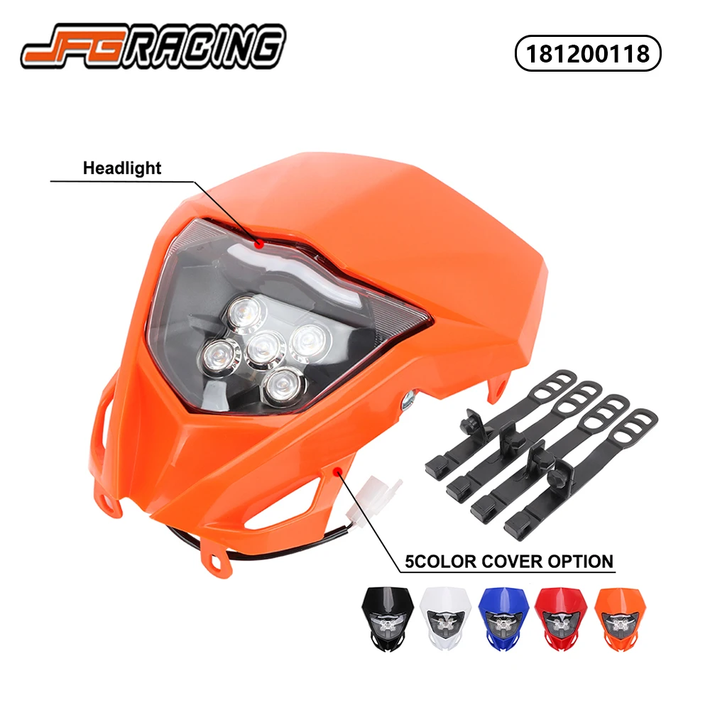 Dirt Bike Pit Bike Universal 12V 35W Motorcycle New LED Headlight Headlamp Head Lamp Light For KTM HONDA KAWASAKI SUZUKI YAMAHA