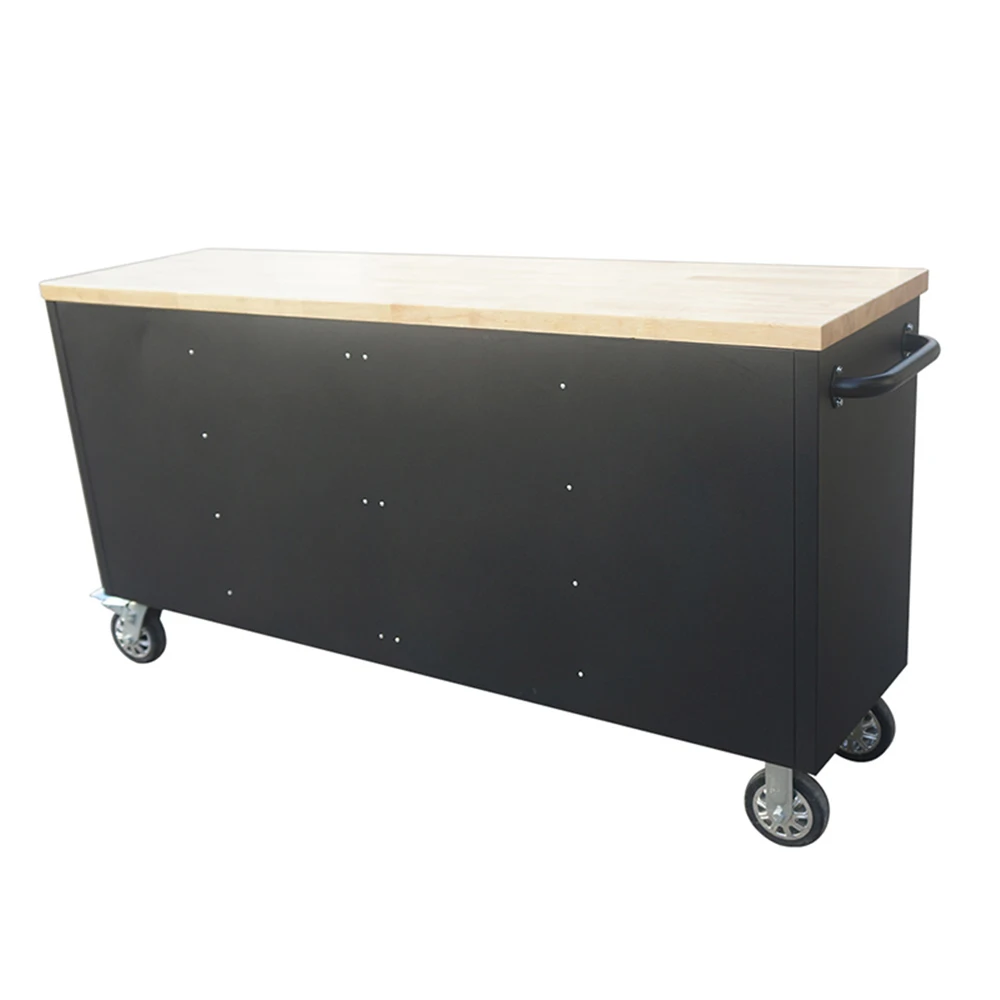 72 ящик для инструментов из нержавеющей стали с деревянной крышкой