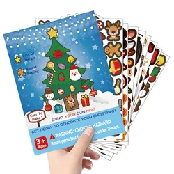 New Creative Children Cartoon Christmas DIY Sticker Santa Snowman Cute PVC Sticker For Kids