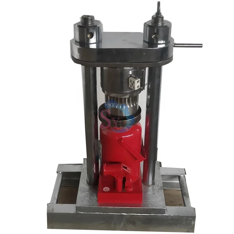 Hydraulic Jack Rapeseed Hot And Cold Oil Press Machine Sunflower Coconut Oil Expeller Manual Edible Peanut Oil Making Machine
