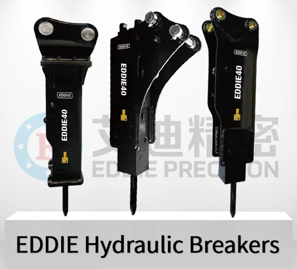 Professional Manufacturer of EDT series Hydraulic Breaker High Quality Eddie Hydraulic Rock Breaker Excavator