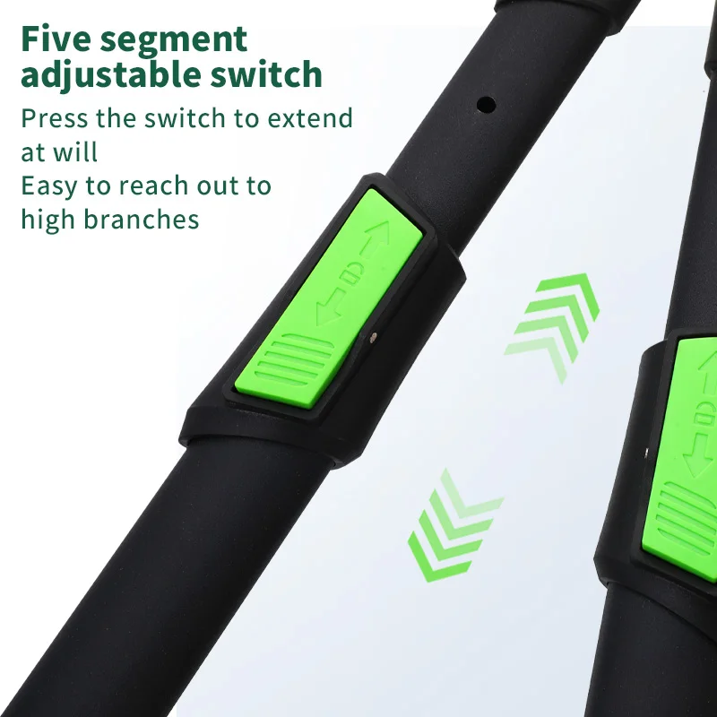 Five Segment Adjustable Switch Hedge Shear Extendable Handle Shear Gear Mechanism Hedge Scissors