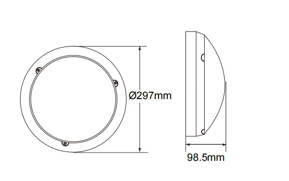 Pdlux PD-LED2004 IP54 Sensor Light Fixture LED Ceiling Motion Light