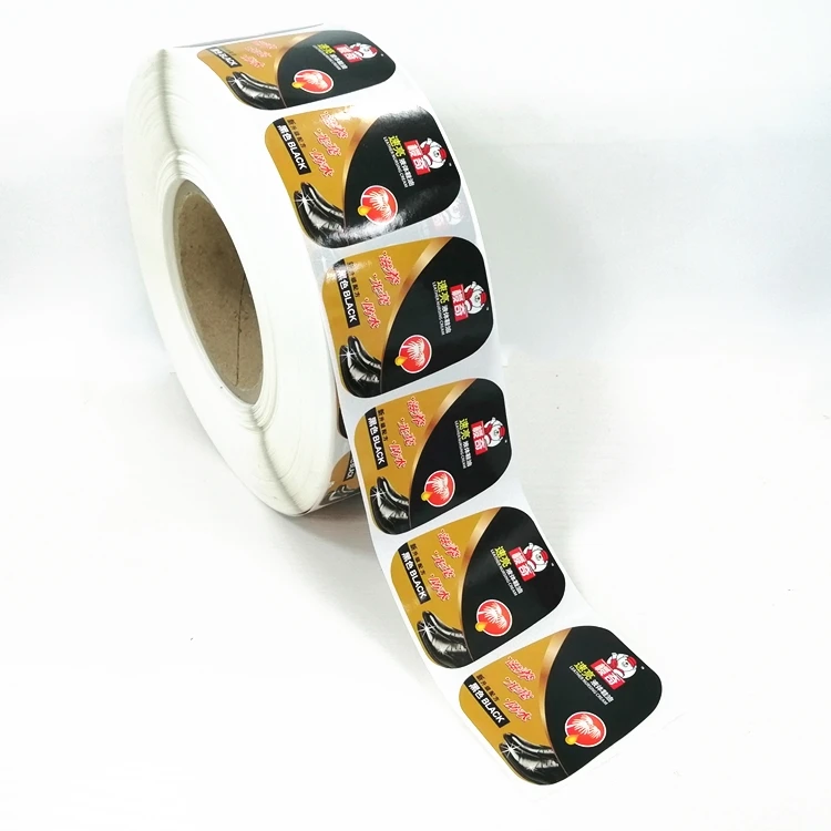 Глянцевая ламинированная бумага Передняя и задняя этикетка набор в рулоне полноцветная кожа уход крем бутылка наклейка печать