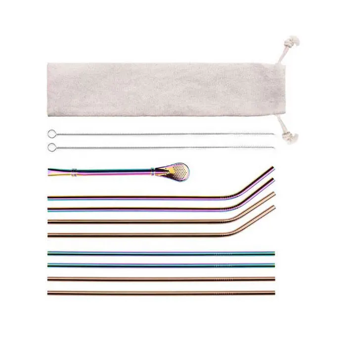 Eco Friendly Stainless Steel Drinking Straws Reusable Metal Straws