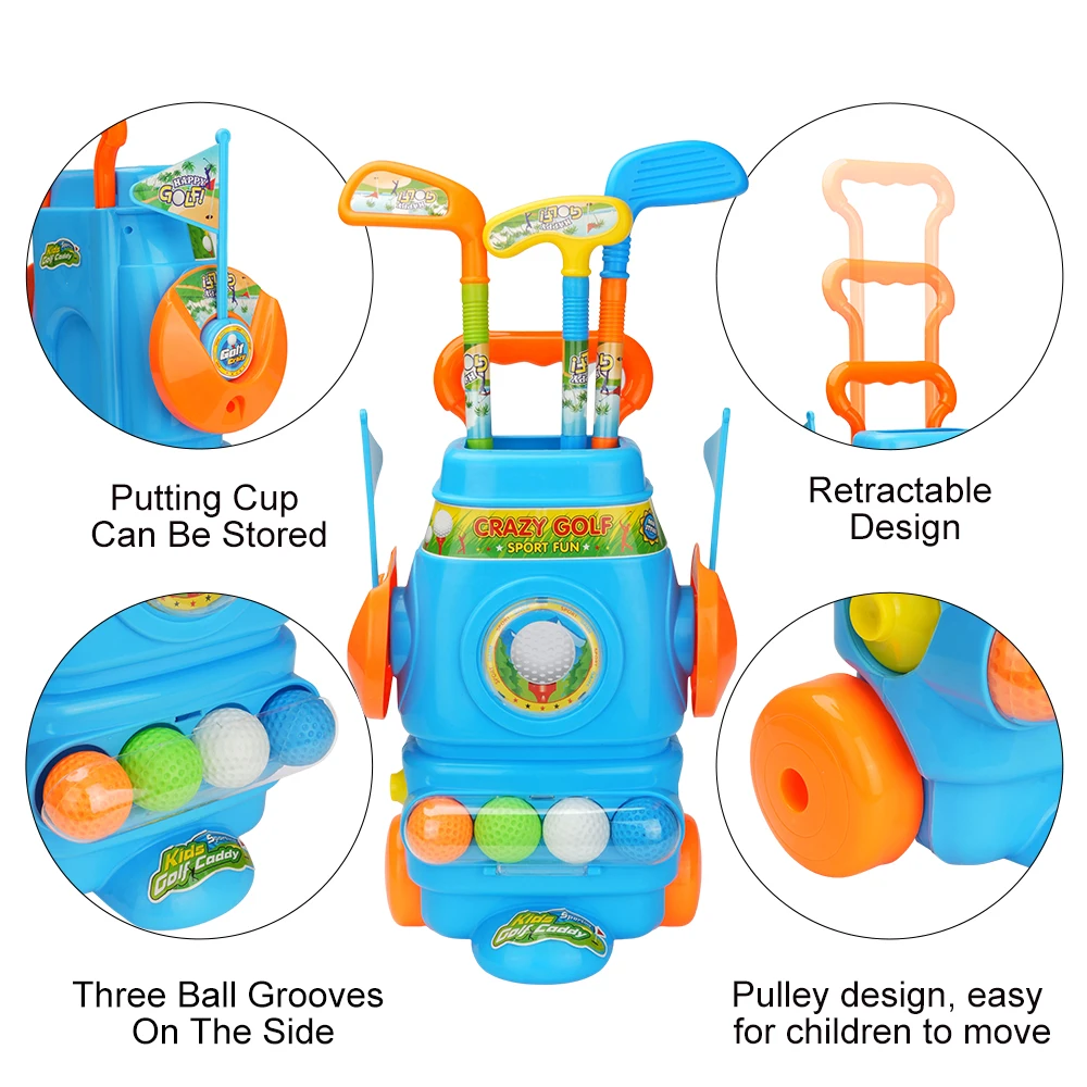 kids garden Outdoor golf toys Golf Clubs Set Sport Yard Game Toys for kids Educational Outdoors golf set Toy