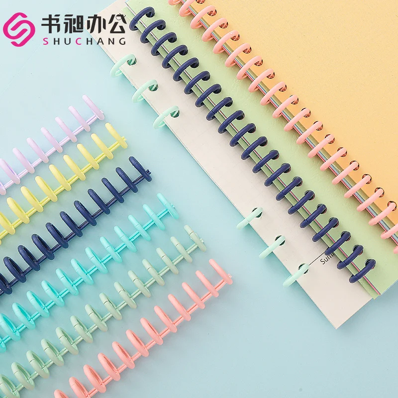 Hot Sale Wholesale Notebook Spiral Coil Clips B5 Binding Strip 20 Hole Binding Ring Leaf Shaped Ring