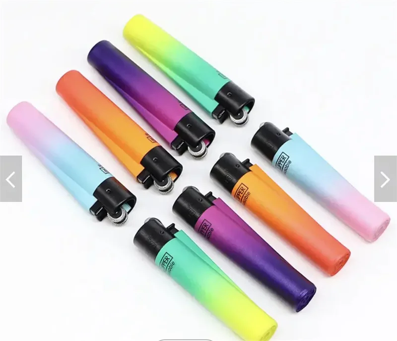 Hot Sale Smoking Lights Cigarette Colorful Deign Gas Plastic Electric Disposable Lighter With Multi Color