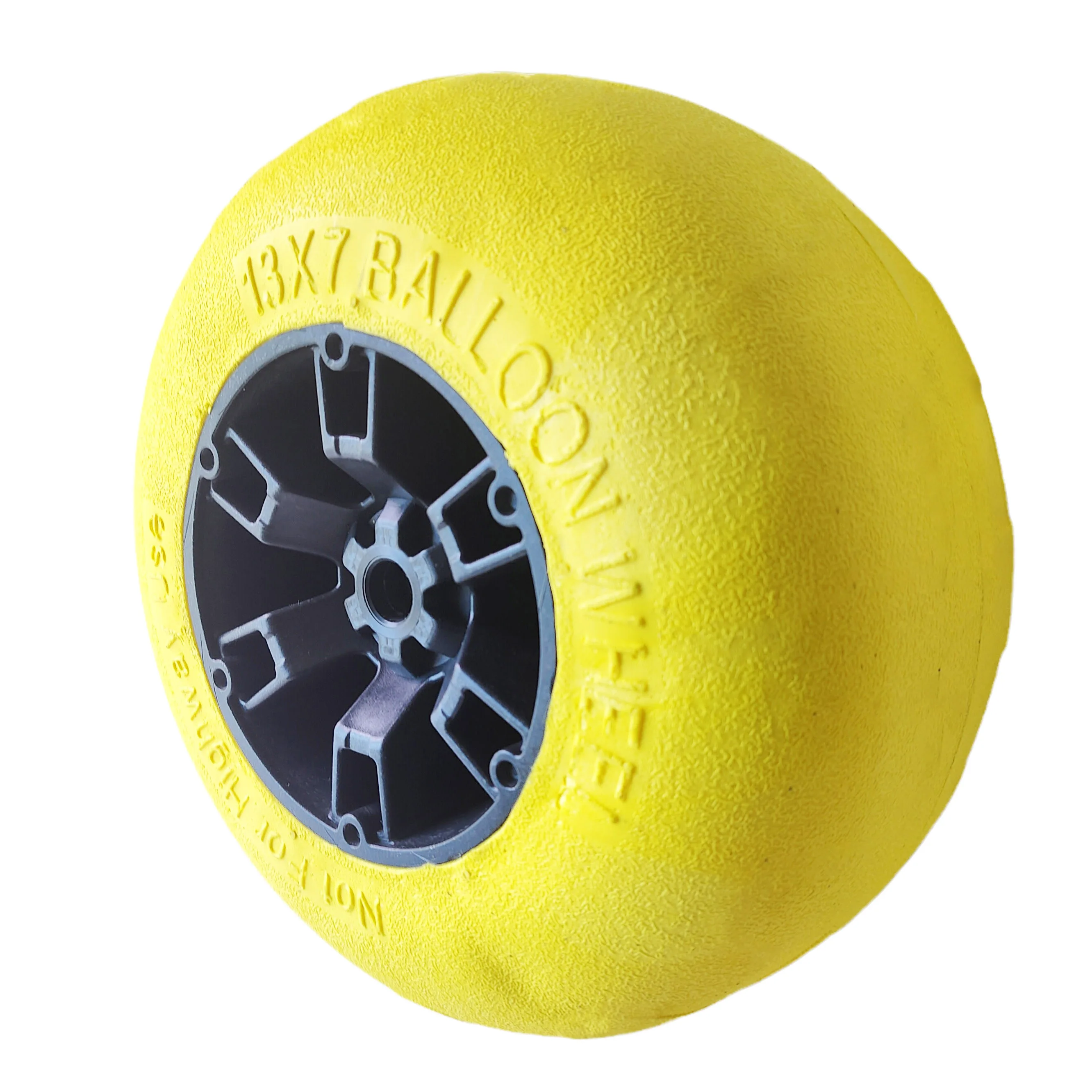 Beach Wheel 13x7 Inch Durable Beautiful Balloon Tires PU wheel for Kayak Beach Fishing Cart