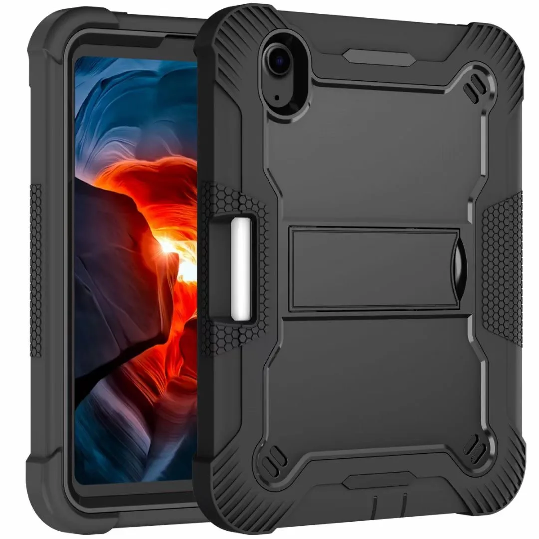 Tablet Case Heavy Duty Shockproof Rugged Hybrid Hard Soft Bumper Kickstand Case For iPad Mini 6